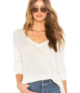 New 525 America Open Knit V Neck